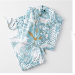 Pottery Barn Teen Harry Potter Patronus Damask flannel pajamas EUC